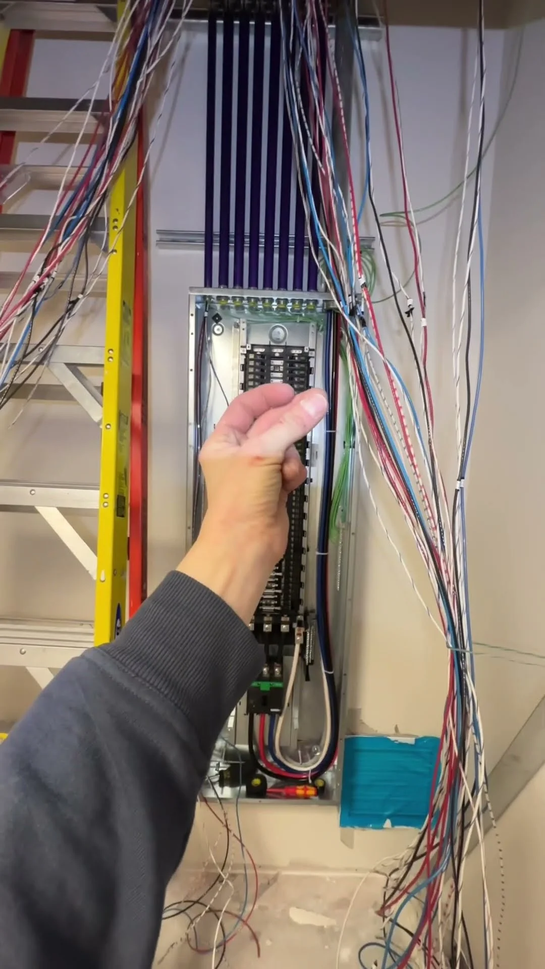 Commercial electrical panel upgrade in progress at an Oceanside business